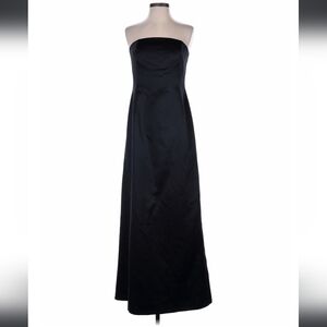 Anne Klein Black Strapless Satin Evening Gown Size 12